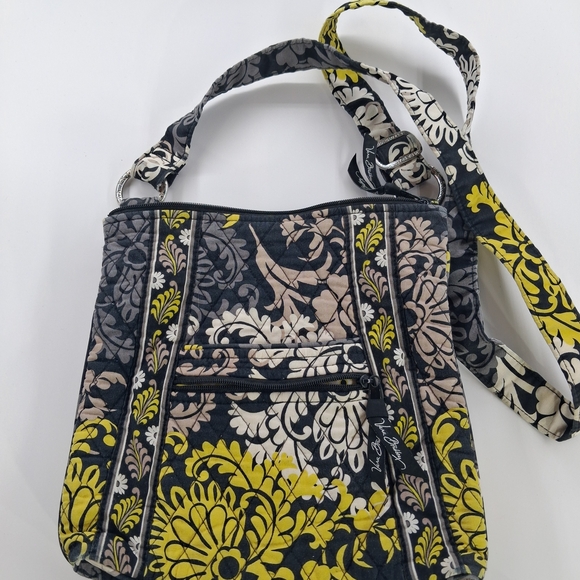 Vera Bradley Handbags - Vera Bradley Quilted Crossbody Bag – Yellow Black White Patterned Purse